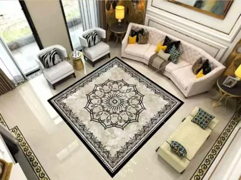 کفپوش منقش
