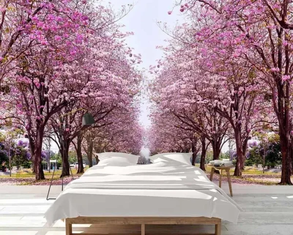پوستر دیواری شکوفه های صورتی - Image 2