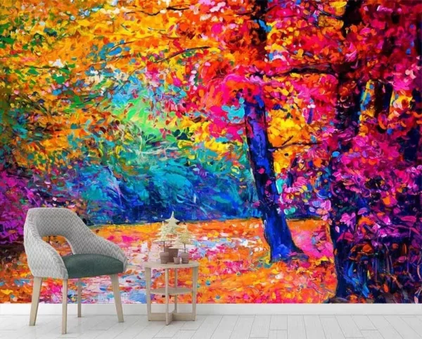 پوستر دیواری نقاشی جنگل - Image 2