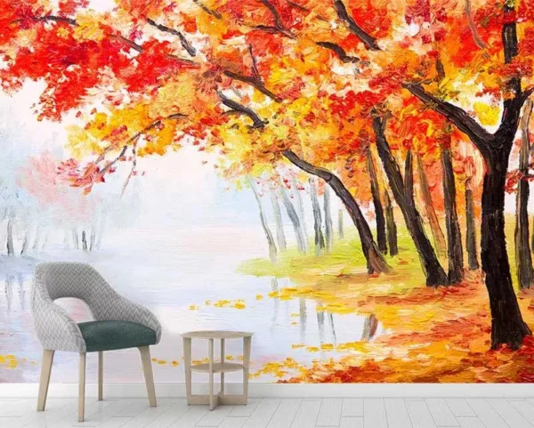 پوستر سه بعدی طبیعت طرح نقاشی منظره - Image 2