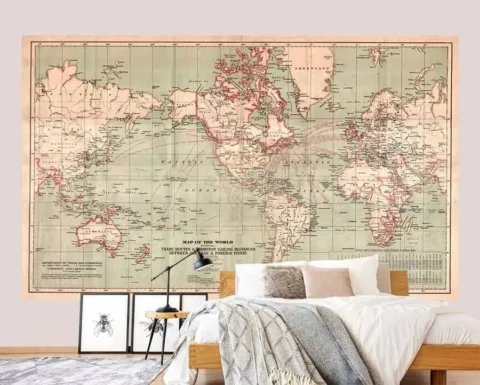 پوستر دیواری map of the world