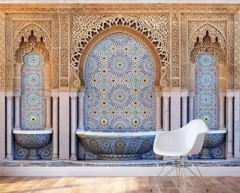 پوستر کاغذ دیواری دیوار سنتی