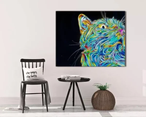 تابلو بوم نقاشی گربه - Image 2