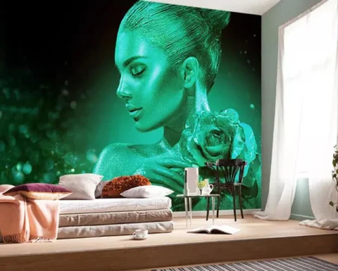 کاغذ دیواری سه بعدی طرح لیدی