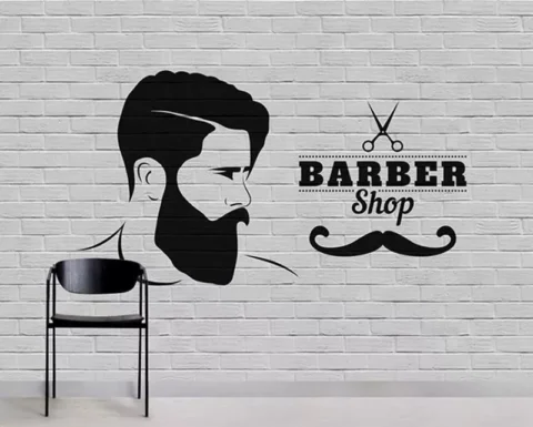 پوستر دیواری آرایشگاه مردانه طرح جنتل من