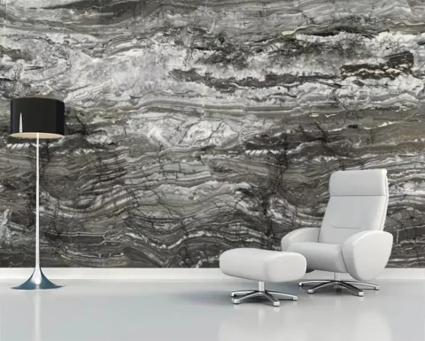 کاغذ دیواری سنگ طرح اونیکس سیاه