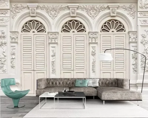 پوستر دیواری درب چوبی سه بعدی - Image 2