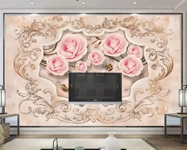 پوستر دیواری کلاسیک قاب گل رز - Image 2