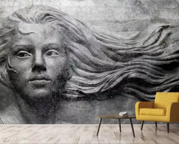 پوستر کاغذ دیواری گچ بری صورت - Image 2