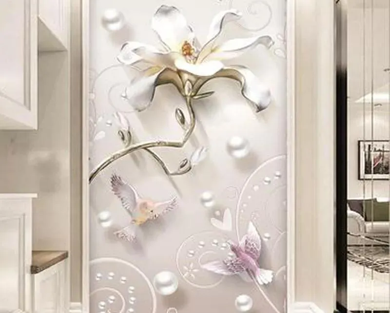 1579353504356.webp کاغذ دیواری سه بعدی تک لتی طرح گل سه بعدی - Image 1