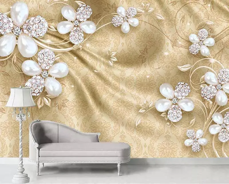 1579419166734.webp پوستر دیواری سه بعدی گلهای مرواریدی - Image 1