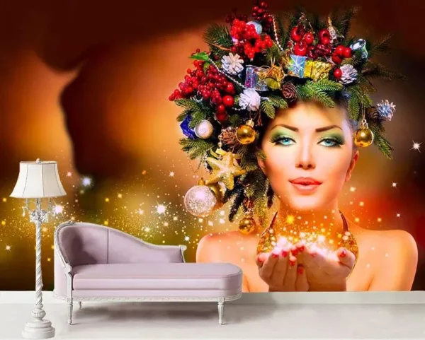 پوستر دیواری ارایشگاه زنانه طرح موهای رنگین - Image 2
