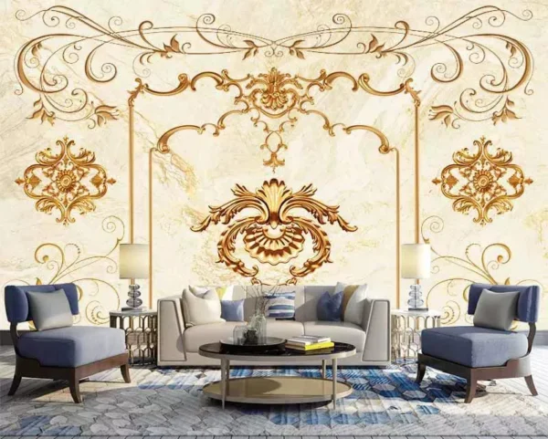 کاغذ دیواری سه بعدی طرح کلاسیک - Image 2