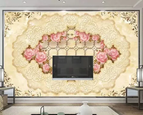 پوستر سه بعدی کلاسیک زمینه سنگ