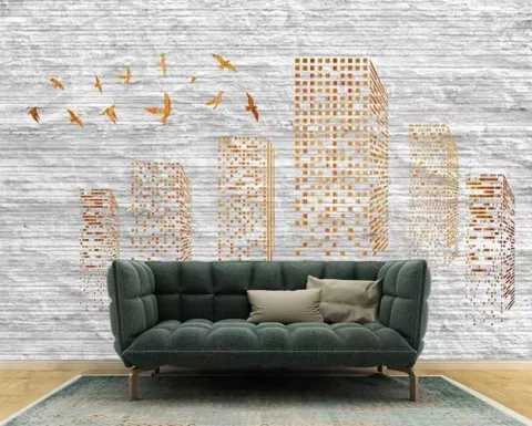 پوستر سه بعدی طرح آسمان خراش
