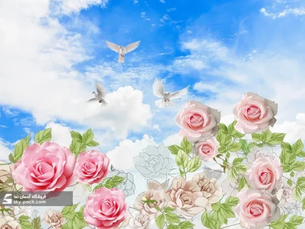 آسمان مجازی کبوترها و گل ها - Image 3