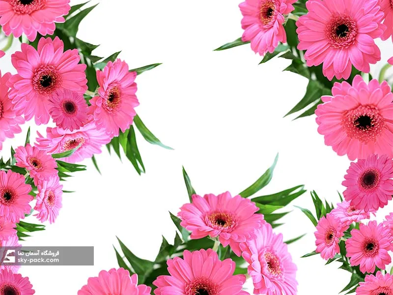 1587131654379.webp تایل سقفی ساده با طرح گل قرمز - Image 1