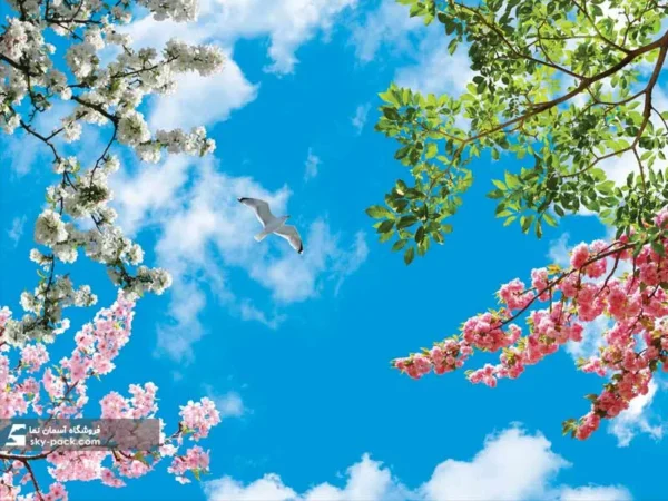 سقف کاذب مجازی طرح شکوفه های زیبا - Image 2