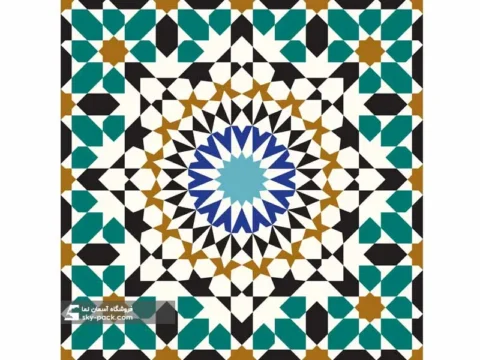 آسمان مجازی طرح کاشی سنتی