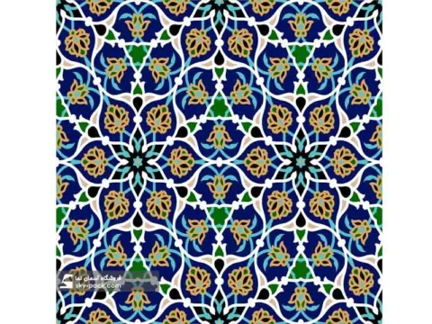 آسمان مجازی طرح اسلیمی رنگین