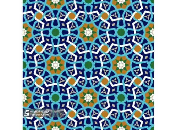 آسمان مجازی طرح اسلیمی رنگی - Image 2