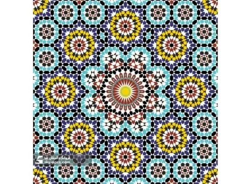آسمان مجازی طرح الگوی هندسی و کاشی
