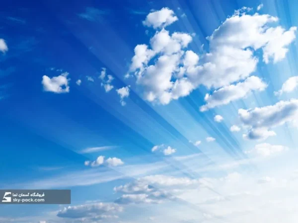 آسمان مجازی طرح تشعشع نور و ابر - Image 2
