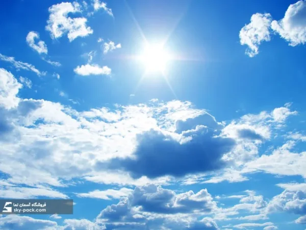 آسمان مجازی طرح خورشید سوار بر ابرها - Image 2