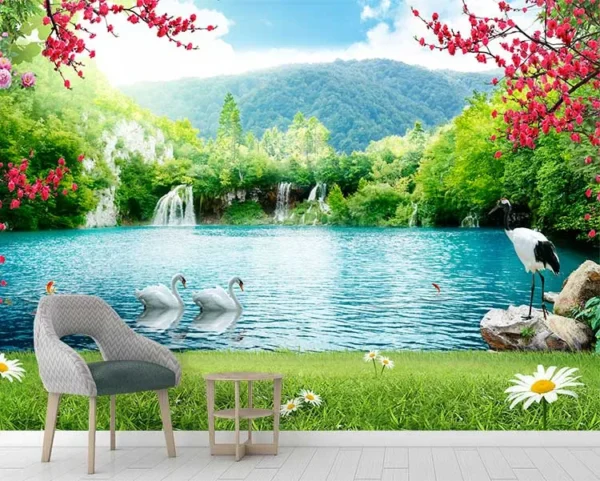 پوستر منظره دریاچه قوها - Image 2