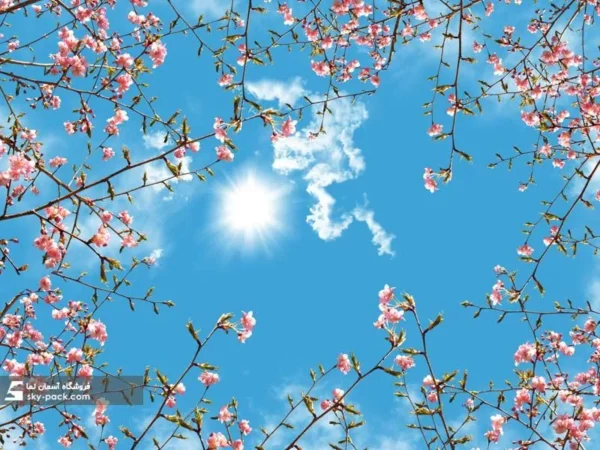 آسمان مجازی طرح گلهای ریز صورتی - Image 2