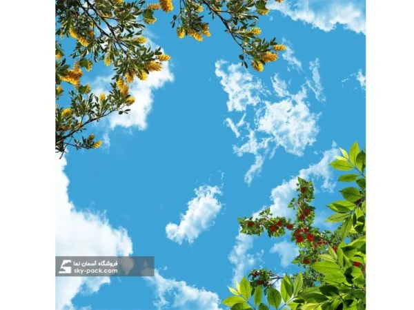 آسمان مجازی طرح درخت گیلاس و آسمان - Image 2