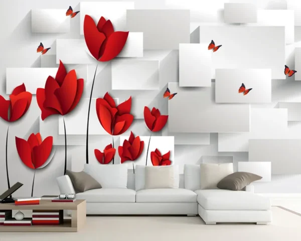 کاغذ دیواری سه بعدی هندسی - Image 2