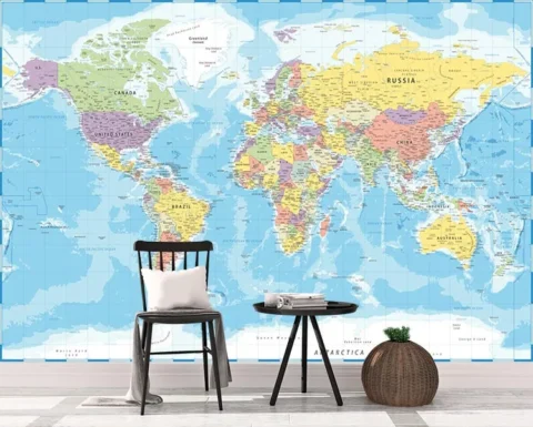 پوستر سه بعدی نقشه جغرافیایی
