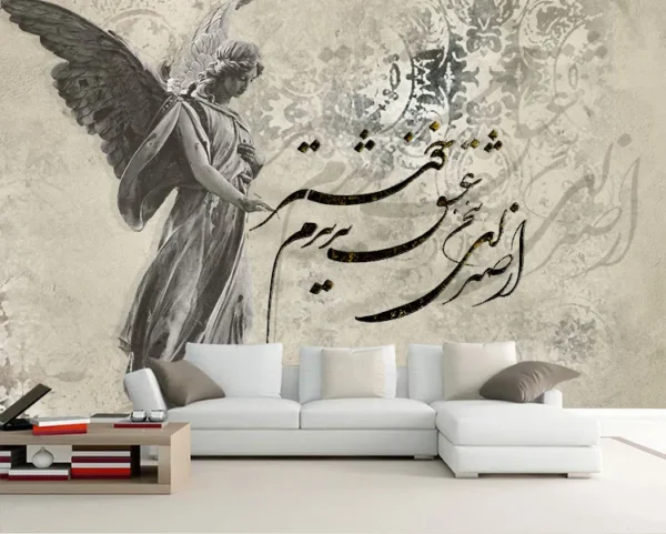 پوستر دیواری خط نستعلیق طرح فرشته - Image 2