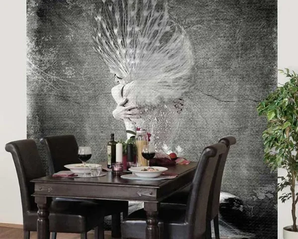 کاغذ دیواری سه بعدی مدرن طرح خیال - Image 2