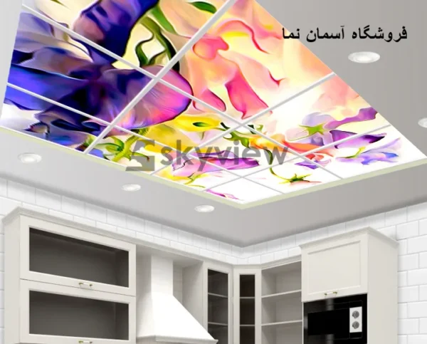 آسمان مجازی طرح گل آبرنگی - Image 3