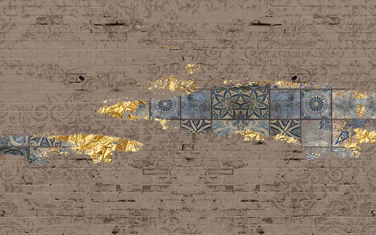 1734924681857.webp پوستر دیواری مدرن تلفیق پتینه و آجر - Image 1