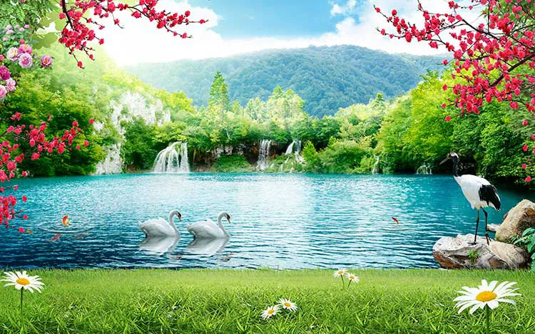 1735014145994.webp پوستر منظره دریاچه قوها - Image 1