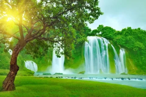 پوستر کاغذ دیواری آبشار