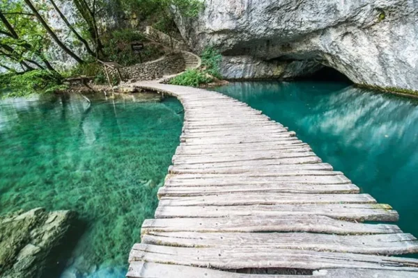 پوستر دیواری منظره رودخانه و پل - Image 2