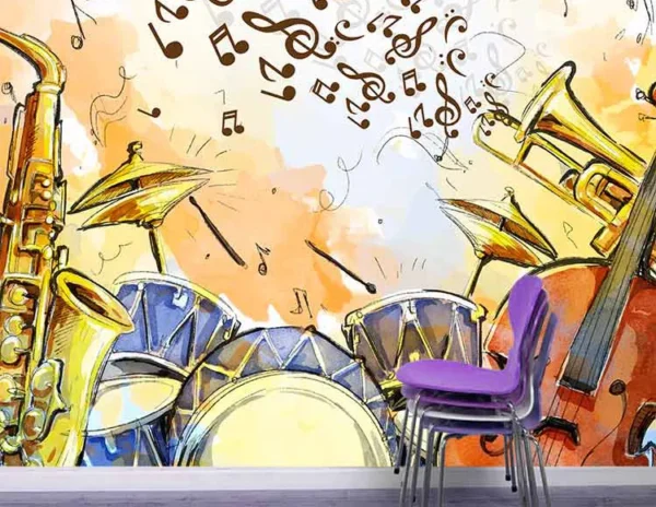 پوستر دیواری موزیک طرح جاز  jazz - Image 2