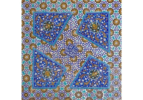 پوستر دیواری کاشی سنتی آبی - Image 2