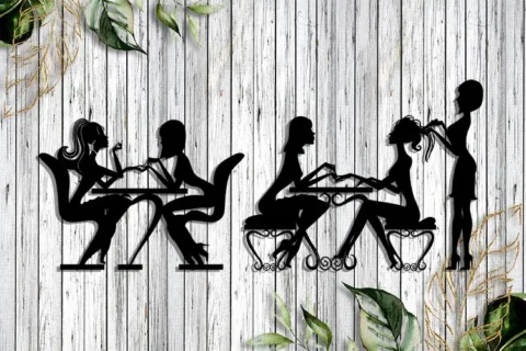 پوستر دیواری آرایشگاه زنانه طرح میکاپ