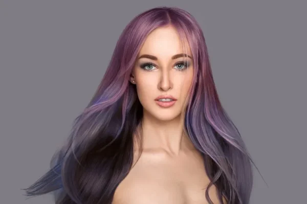 پوستر دیواری دختری با موهای بنفش - Image 2