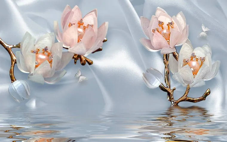 1735710116340.webp پوستر دیواری سه بعدی گل یخ - Image 1