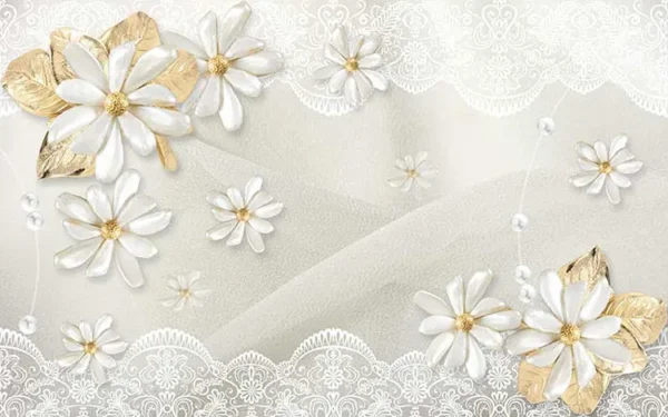 پوستر دیواری سه بعدی گل بهار نارنج - Image 2
