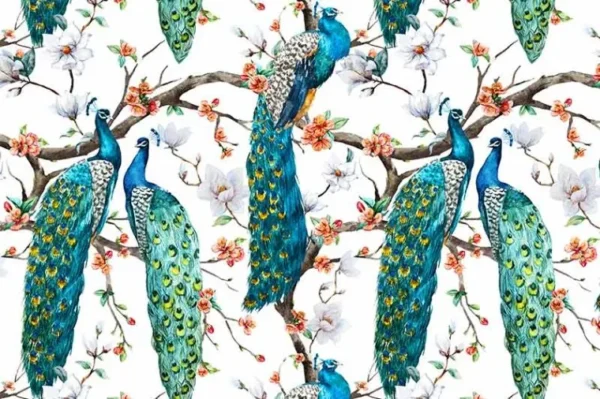 پوستر سه بعدی طرح نقاشی طاووس - Image 2