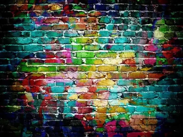پوستر دیواری طرح آجر رنگی - Image 2