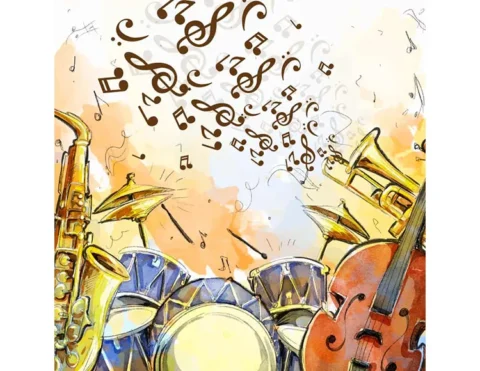 پوستر دیواری موزیک طرح جاز  jazz