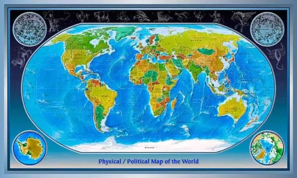 پوستر کاغذ دیواری نقشه  جهان - Image 2
